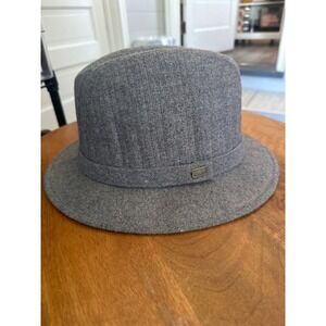 Totes Rain Tolls Right‎ Off Fedora Grey Wool Men's Size L
